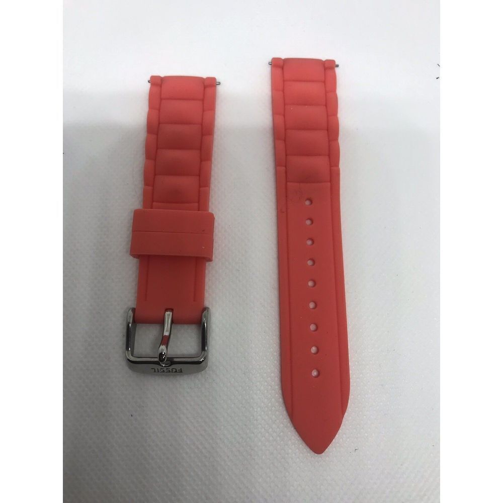 Fossil Pink Rubber Watch Band Strap Bracelet 22mm - H54
